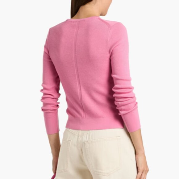 ALEX MILL Ava ribbed 100% wool sweater Pink Size Small - Picture 3 of 10